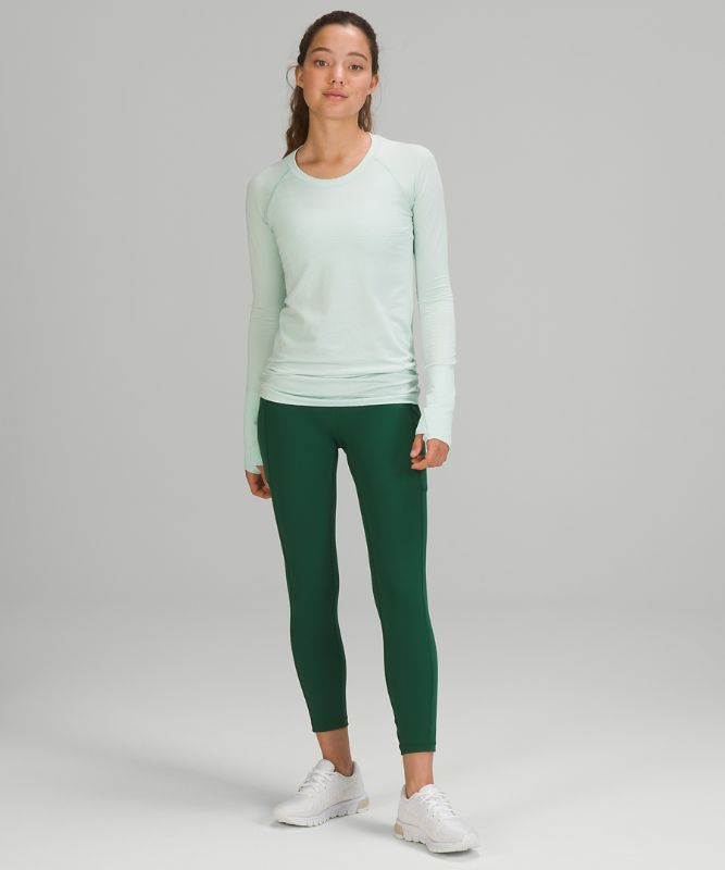 Tops Lululemon Swiftly Tech Long Sleeve 2.0 Mujer Verde Menta Blancos | 64205-EUVP