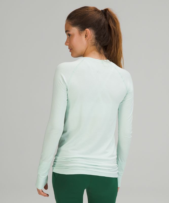 Tops Lululemon Swiftly Tech Long Sleeve 2.0 Mujer Verde Menta Blancos | 64205-EUVP