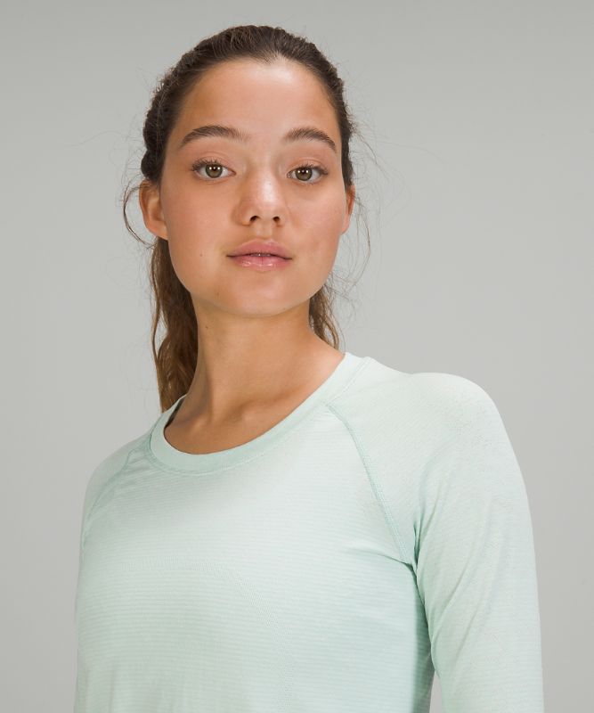 Tops Lululemon Swiftly Tech Long Sleeve 2.0 Mujer Verde Menta Blancos | 64205-EUVP