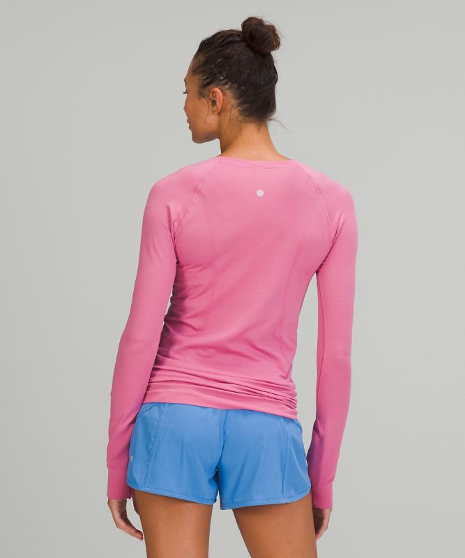 Tops Lululemon Swiftly Tech Long Sleeve 2.0 Mujer Rosas Rosas | 08745-XEMN