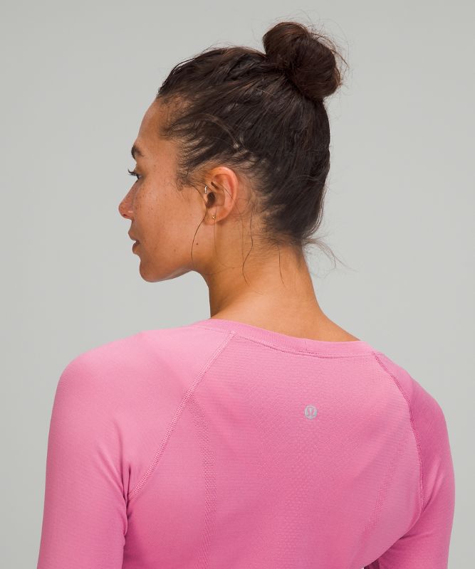 Tops Lululemon Swiftly Tech Long Sleeve 2.0 Mujer Rosas Rosas | 08745-XEMN