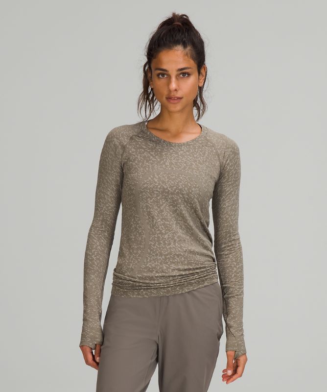 Tops Lululemon Swiftly Tech Long Sleeve 2.0 Mujer Blancos | 09378-NSBK