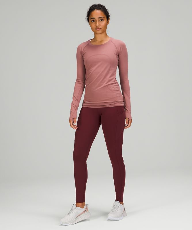 Tops Lululemon Swiftly Tech Long Sleeve 2.0 Mujer Spiced Chai / Spiced Chai | 29058-VQEZ