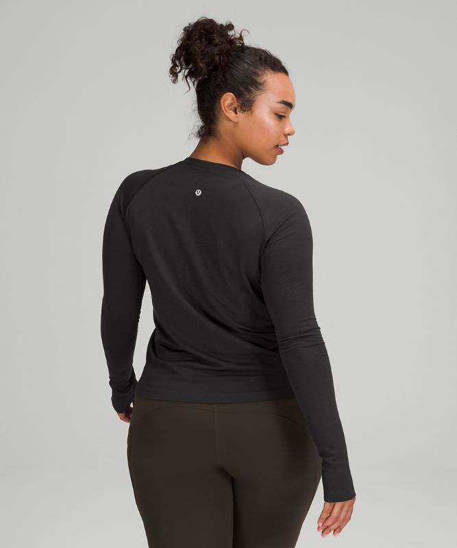 Tops Lululemon Swiftly Tech Long Sleeve 2.0 Race Mujer Negros Negros | 43029-LOZJ