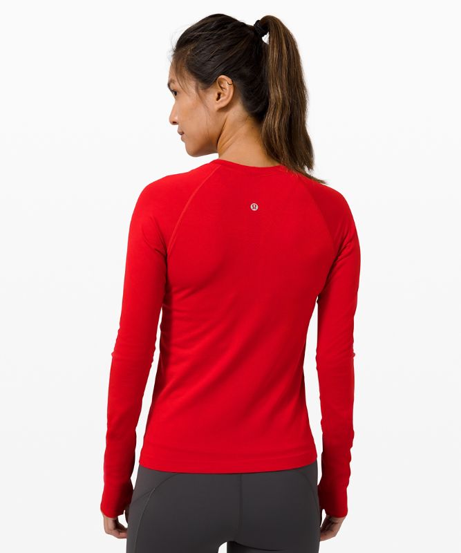 Tops Lululemon Swiftly Tech Long Sleeve 2.0 Race Mujer Rojos Oscuro Rojos Oscuro | 03742-DVHC