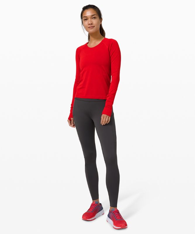 Tops Lululemon Swiftly Tech Long Sleeve 2.0 Race Mujer Rojos Oscuro Rojos Oscuro | 03742-DVHC