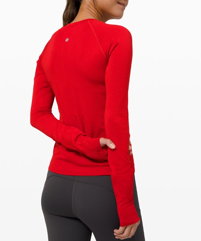 Tops Lululemon Swiftly Tech Long Sleeve 2.0 Race Mujer Rojos Oscuro Rojos Oscuro | 03742-DVHC