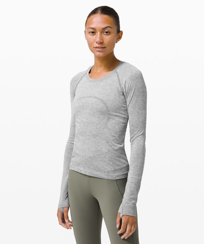 Tops Lululemon Swiftly Tech Long Sleeve 2.0 Race Mujer Blancos | 06512-UQXP