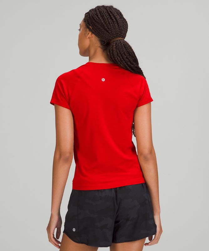 Tops Lululemon Swiftly Tech SS 2.0 Race Mujer Rojos Oscuro Rojos Oscuro | 18045-XLQB