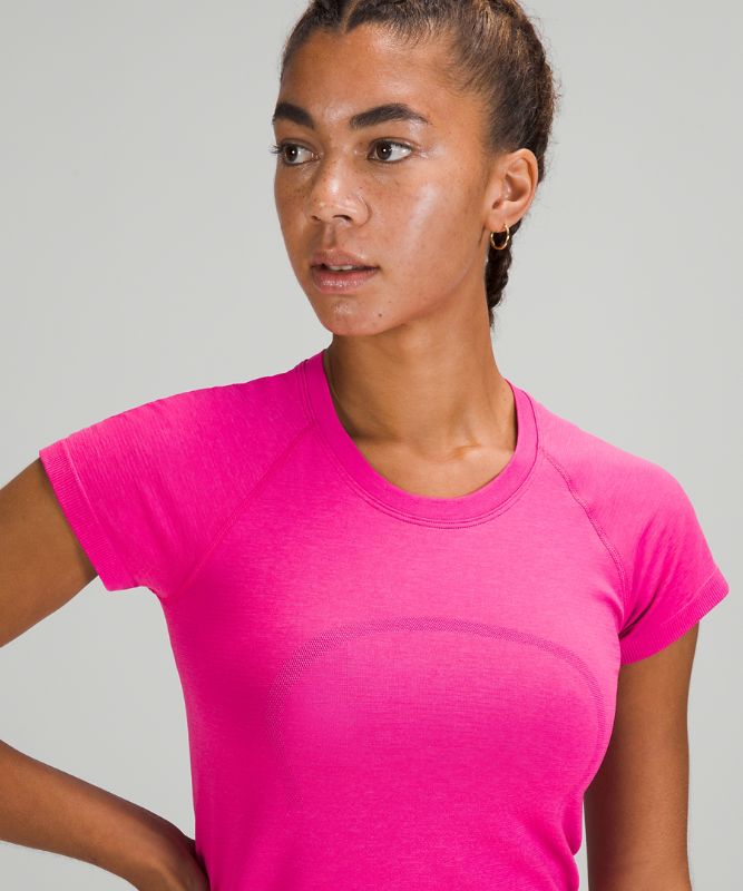 Tops Lululemon Swiftly Tech SS 2.0 Race Mujer Rosas Rosas | 50347-WYTL