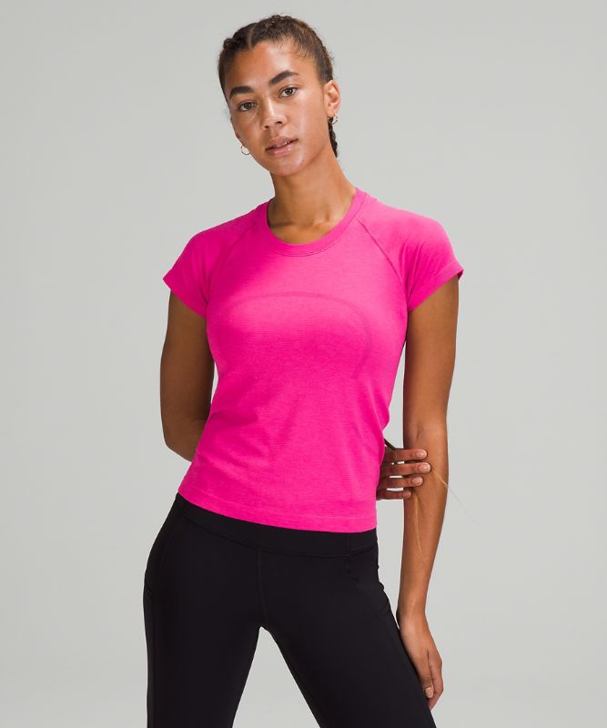 Tops Lululemon Swiftly Tech SS 2.0 Race Mujer Rosas Rosas | 50347-WYTL