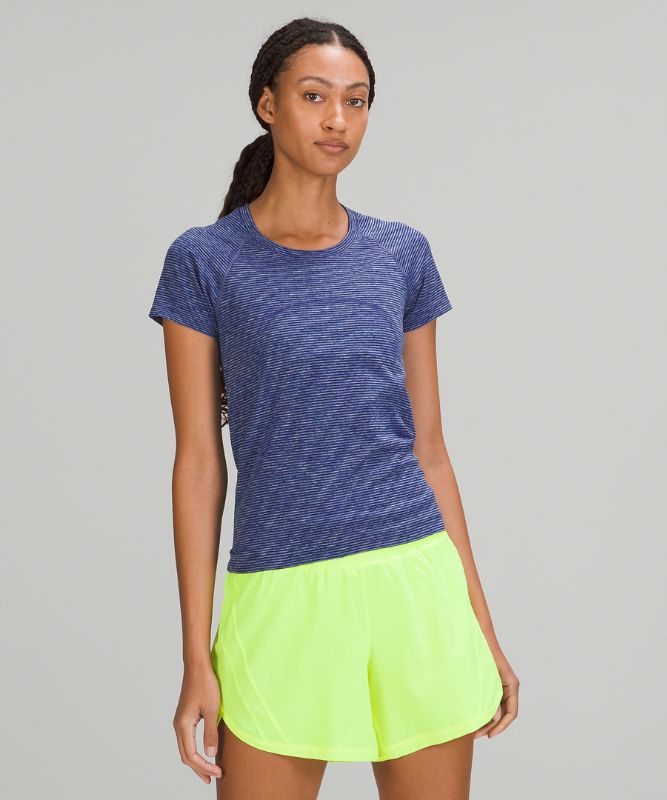 Tops Lululemon Swiftly Tech SS 2.0 Race Mujer Azules Turquesa Verdes Negros | 42890-ZHGD