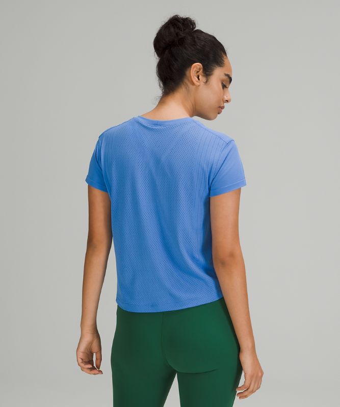 Tops Lululemon Train to Be SS Mujer Azules Azules | 28546-CWGT