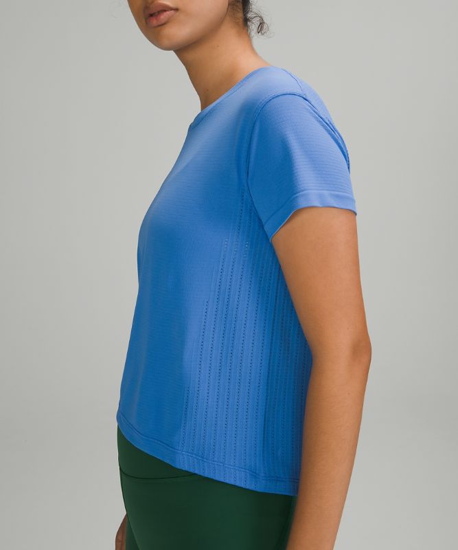 Tops Lululemon Train to Be SS Mujer Azules Azules | 28546-CWGT