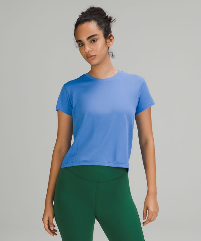 Tops Lululemon Train to Be SS Mujer Azules Azules | 28546-CWGT