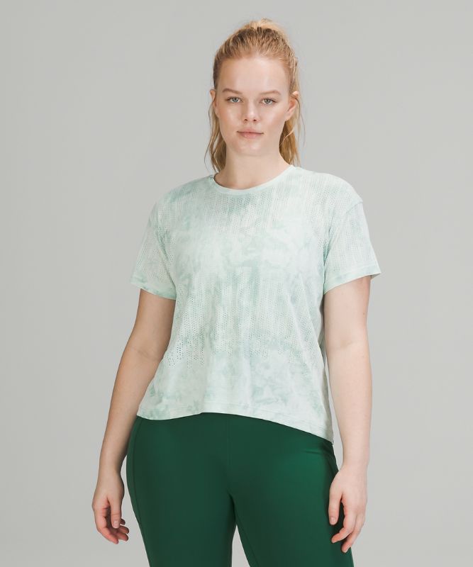 Tops Lululemon Train to Be SS Mujer Azules Verdes | 98132-LPYW