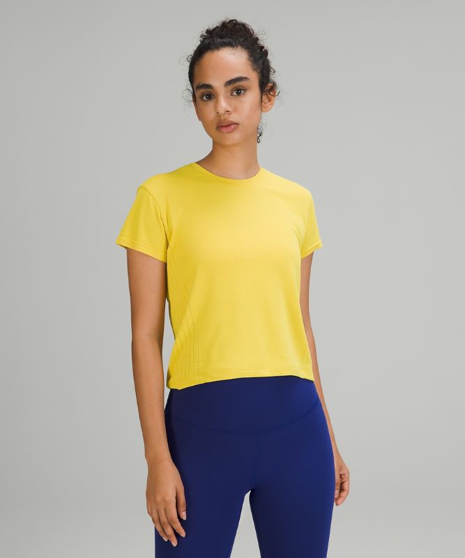 Tops Lululemon Train to Be SS Mujer Soleil / Soleil | 38510-BQHN