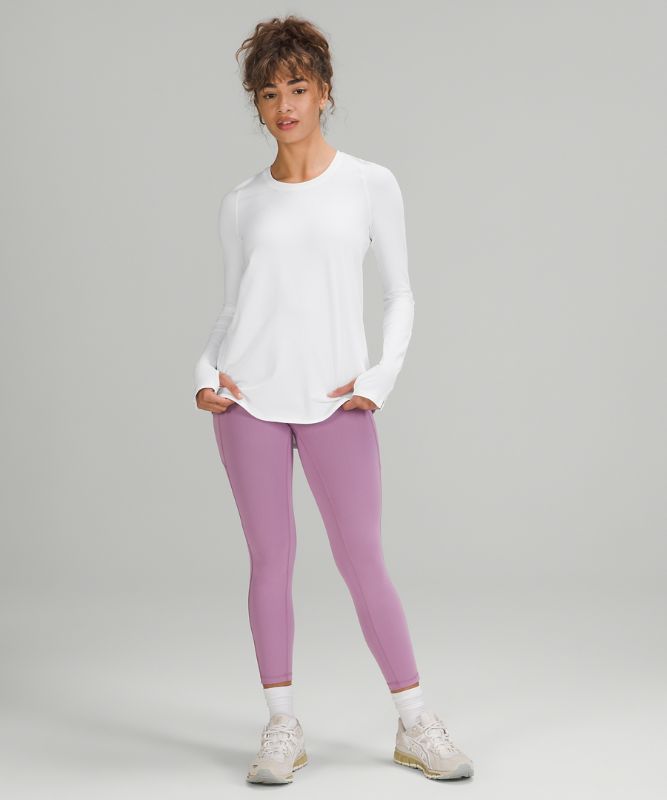 Tops Lululemon Tuck and Flow Long Sleeve Mujer Blancos | 03721-GRKN