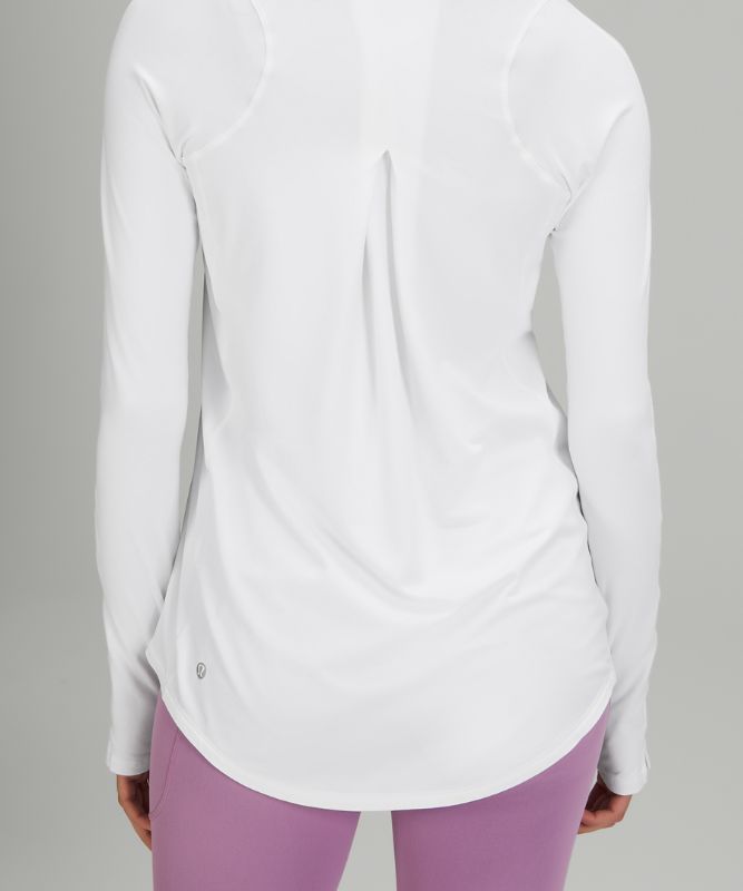 Tops Lululemon Tuck and Flow Long Sleeve Mujer Blancos | 03721-GRKN