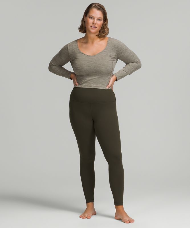 Tops Lululemon lululemon Align™ Long Sleeve Mujer Heathered Rover | 52310-TVBY