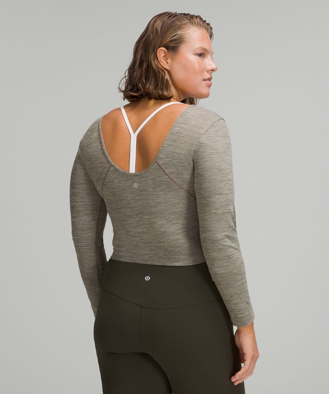 Tops Lululemon lululemon Align™ Long Sleeve Mujer Heathered Rover | 52310-TVBY