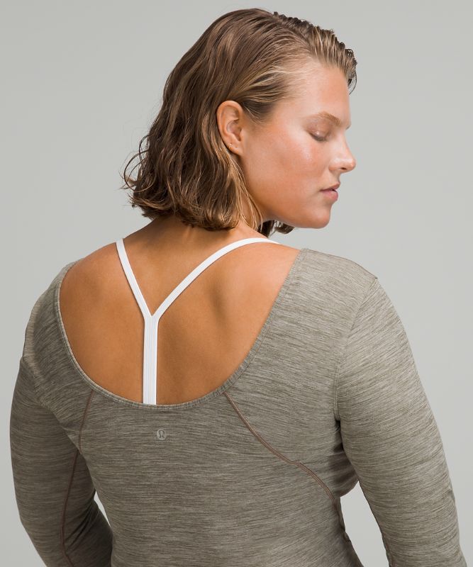 Tops Lululemon lululemon Align™ Long Sleeve Mujer Heathered Rover | 52310-TVBY